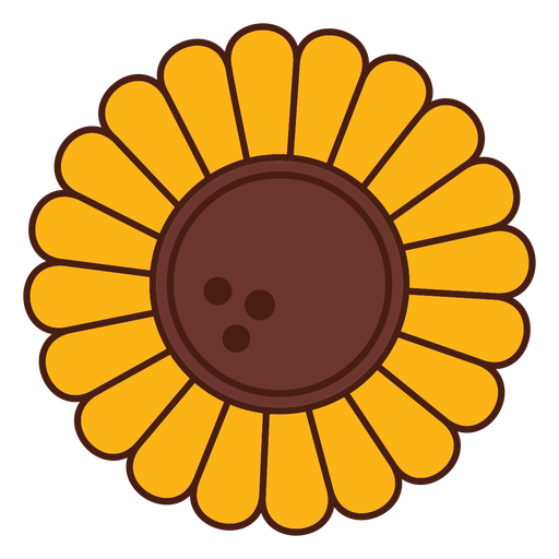 Sonnenblumen-Karikaturblume PNG-Design