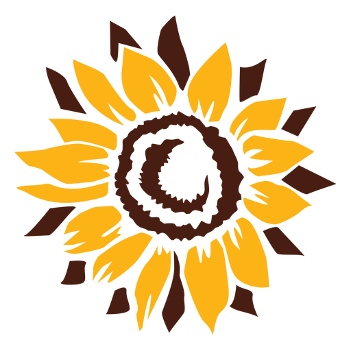 Sonnenblumenausschnitt Blume PNG-Design