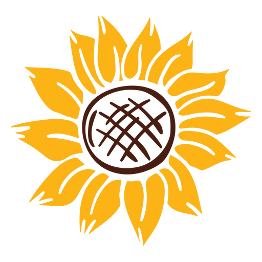 Sonnenblumenausschnitt Natur PNG-Design