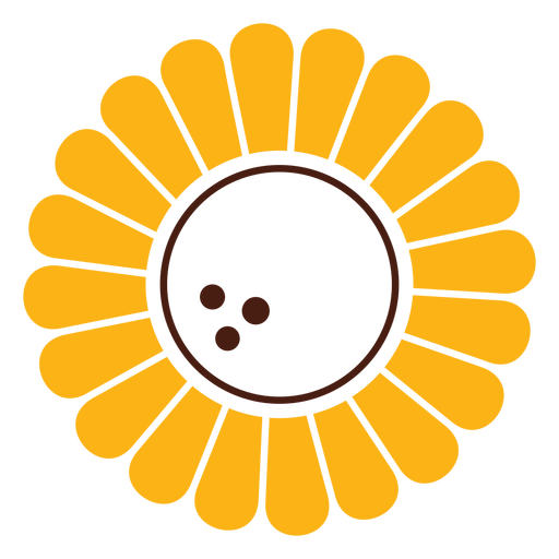 Sonnenblumen einfacher Ausschnitt PNG-Design