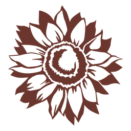 Sunflower high contrast PNG Design