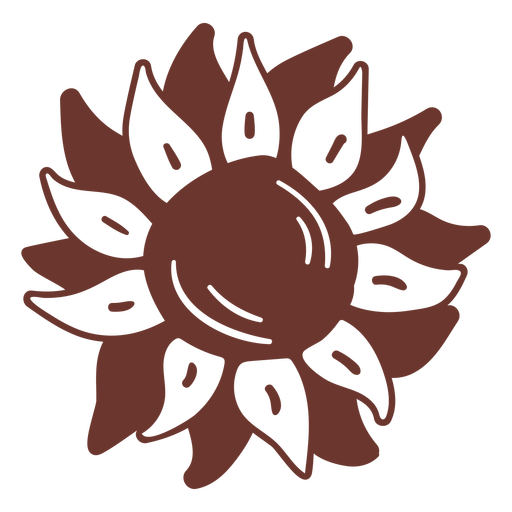 Sunflower doodle nature PNG Design