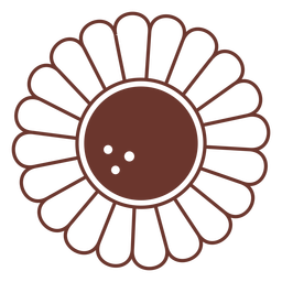 Girassol vista frontal simples Desenho PNG