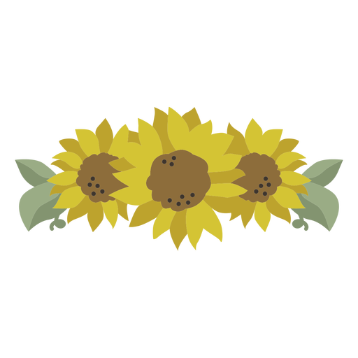 Sonnenblumen-Tiara-Natur PNG-Design