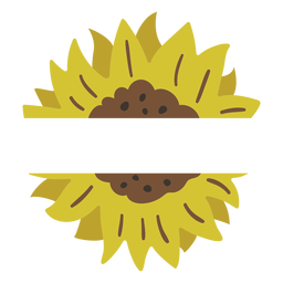 Naturaleza de la etiqueta de girasol Diseño PNG