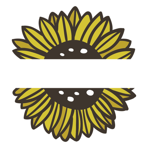 Etiqueta de naturaleza de girasol Diseño PNG