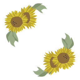 Girassol decoração floral Desenho PNG