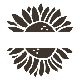 Sonnenblumenetikettenausschnitt PNG-Design