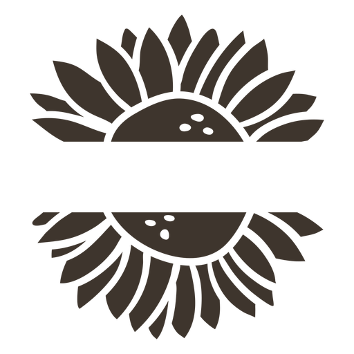 Sonnenblumenetikettenausschnitt PNG-Design