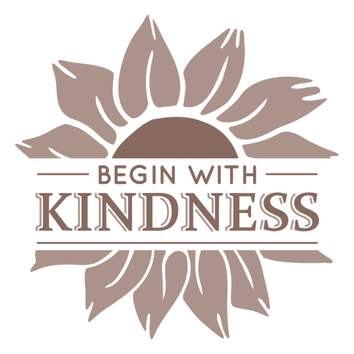 Sunflower kindness badge PNG Design