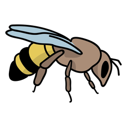 Semi flat honey bee PNG Design Transparent PNG