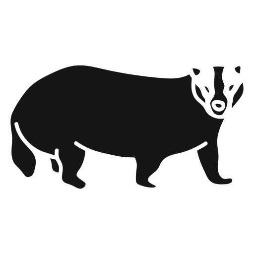 Badger animal silhouette element PNG Design