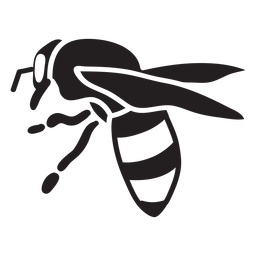 Honey bee silhouette stroke Transparent PNG