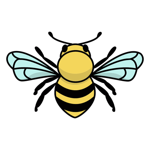 Simple colored stroke bee