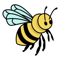 Flying Color Stroke Honey Bee PNG & SVG Design For T-Shirts