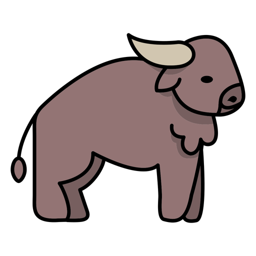 Color stroke sideways buffalo
