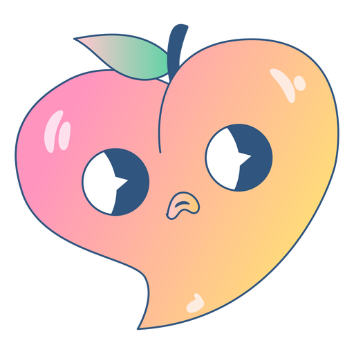 Heart-shaped fruit sad PNG Design