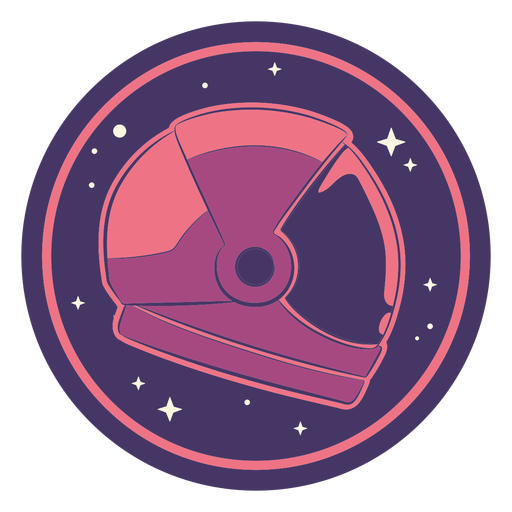 Astronaut helmet space badge