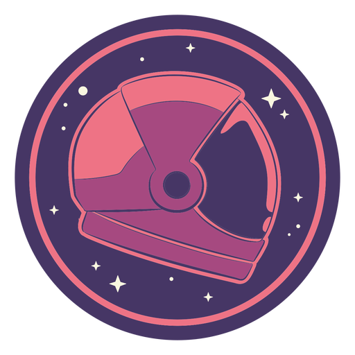 Distintivo de capacete de astronauta espacial Desenho PNG