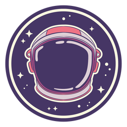 Projeto do emblema do capacete espacial Desenho PNG
