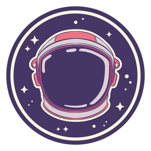 Space helmet badge design