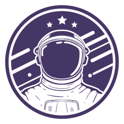 Distintivo de astronauta espacial Desenho PNG