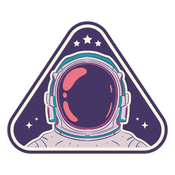 Astronaut space helmet badge