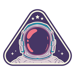 Insignia de casco espacial de astronauta Diseño PNG