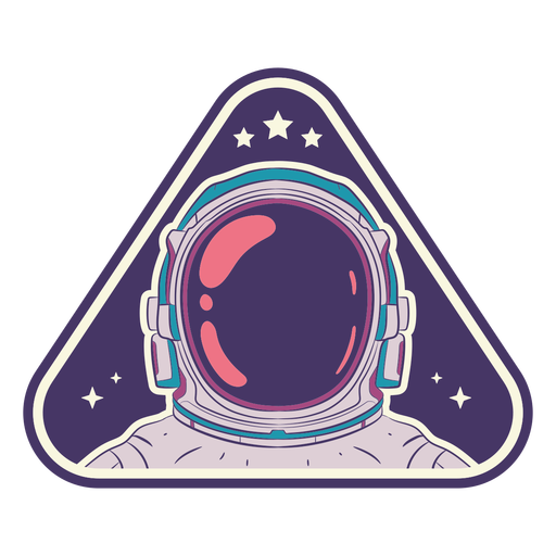 Astronauten-Weltraumhelmabzeichen PNG-Design