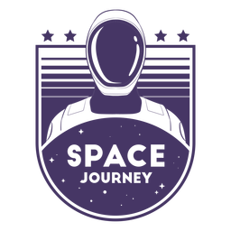 Astronaut space journey badge PNG Design