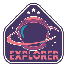 Explorer astronaut badge PNG Design