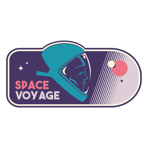 Space voyage astronaut helmet badge