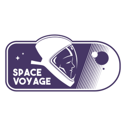 Distintivo de derrame preenchido por astronauta de viagem espacial Desenho PNG