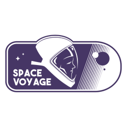Space voyage astronaut filled stroke badge PNG Design Transparent PNG