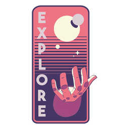 Explore astronaut glove semi flat badge 