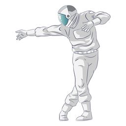 Astronauta semi-plano dançando Transparent PNG