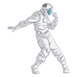 Dancing astronaut character  PNG Design