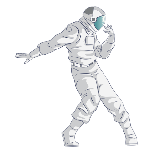 Carácter de astronauta bailando