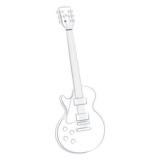 Guitar accoustic hand-drawn PNG Design