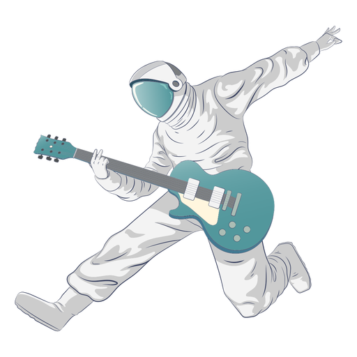 Astronaut rockstar character