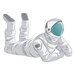 Astronaut entspannender Charakter PNG-Design