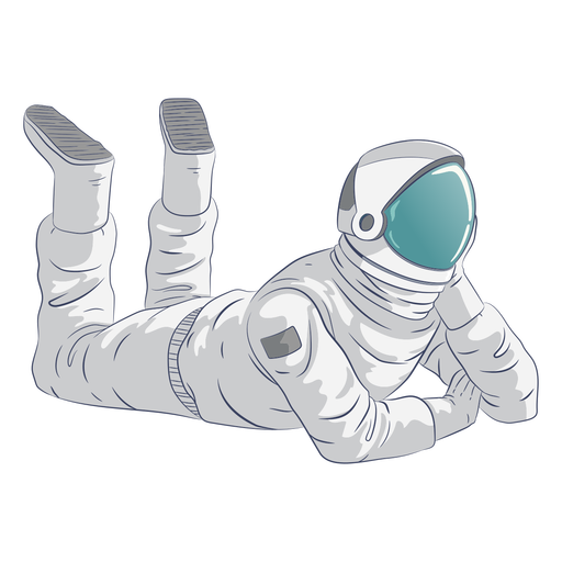 Astronaut entspannender Charakter PNG-Design