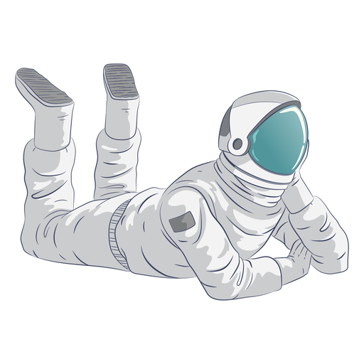 Astronaut relaxing character PNG Design