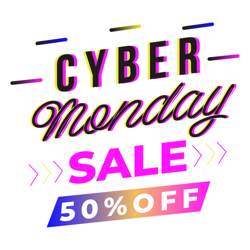 Cyber monday promo gradient badge PNG Design