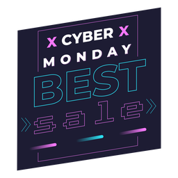 Insignia de píxel de promoción de cyber monday Diseño PNG