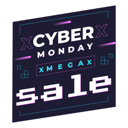 Cyber monday sale pixel badge Transparent PNG