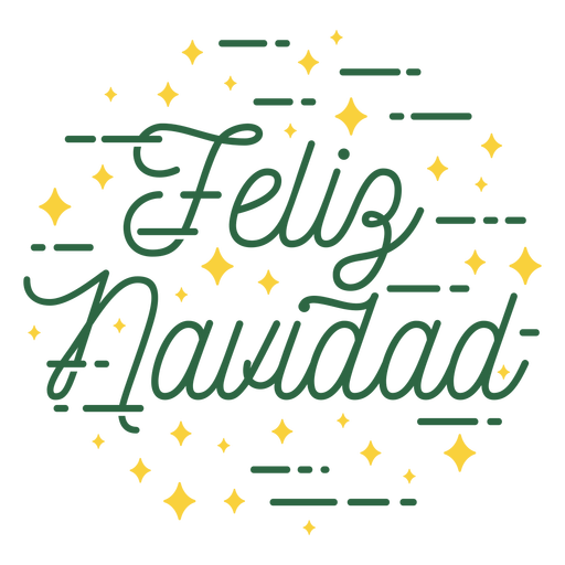 Merry christmas spanish lettering PNG Design