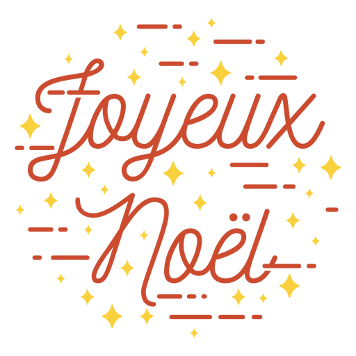 Merry christmas french lettering PNG Design