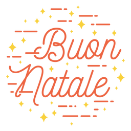 Merry Christmas Italian Lettering PNG & SVG Design For T-Shirts