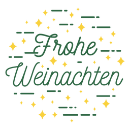 Feliz navidad letras alemanas brillantes